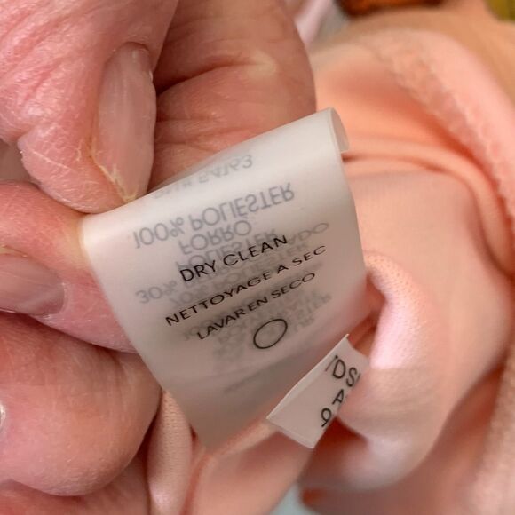 Tommy Hilfiger Pink Chiffon Floral Dress Flowy‎ Fit & Flare Cottage Core Size 16 - Picture 11 of 15